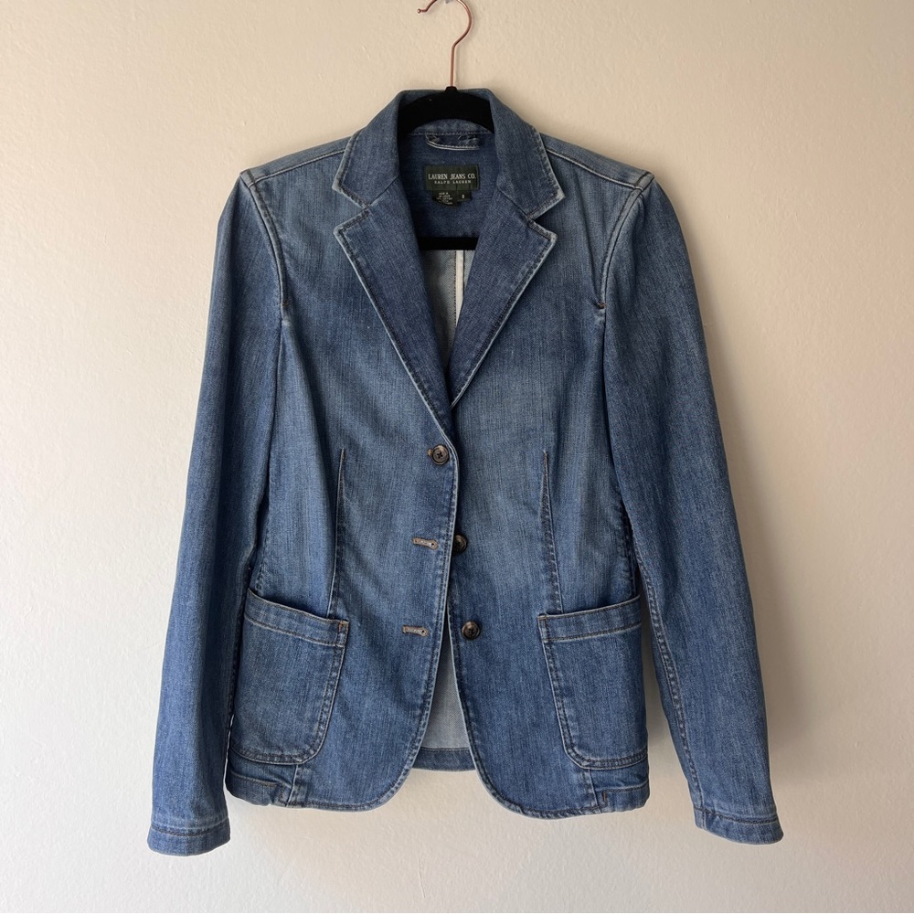 Ralph Lauren Blue Blazer Tailored Denim Jacket